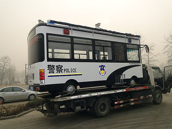 山西曲沃公安局購置移動警務室順利發車