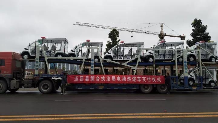 批量躍迪電動警用巡邏車順利發往浙江